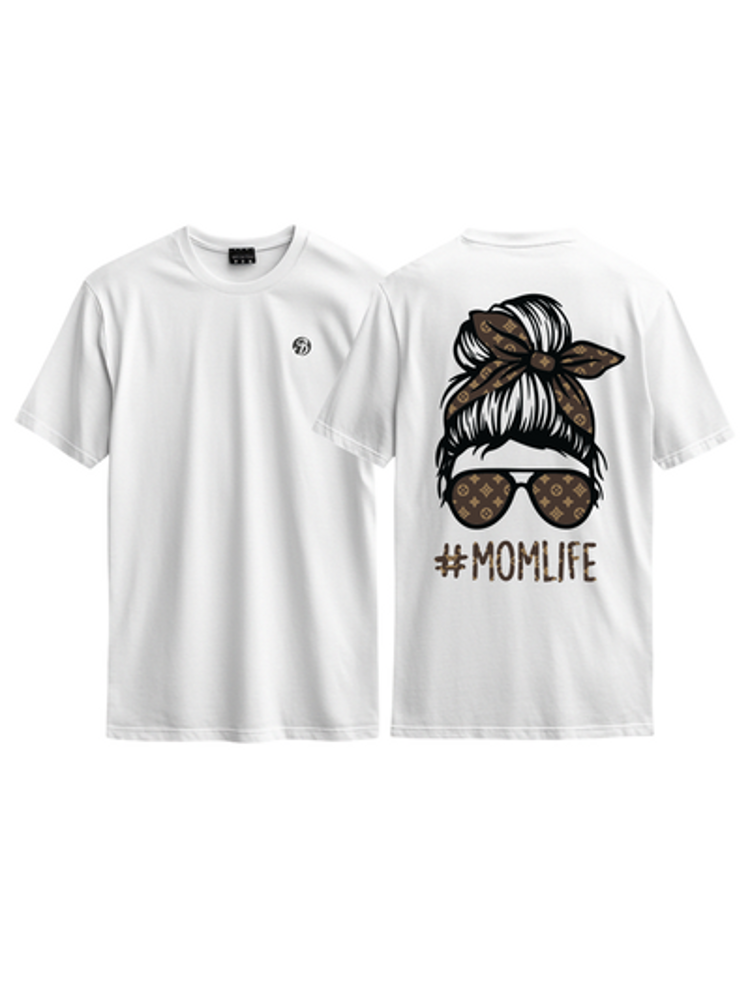 T-shirt "MomLife" blanc - Balec Unlimited