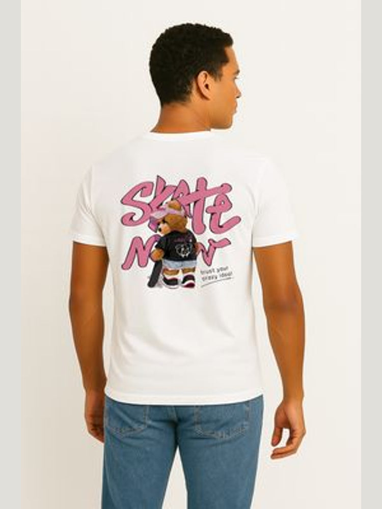 T-shirt "Skate Now" blanc - Balec Unlimited