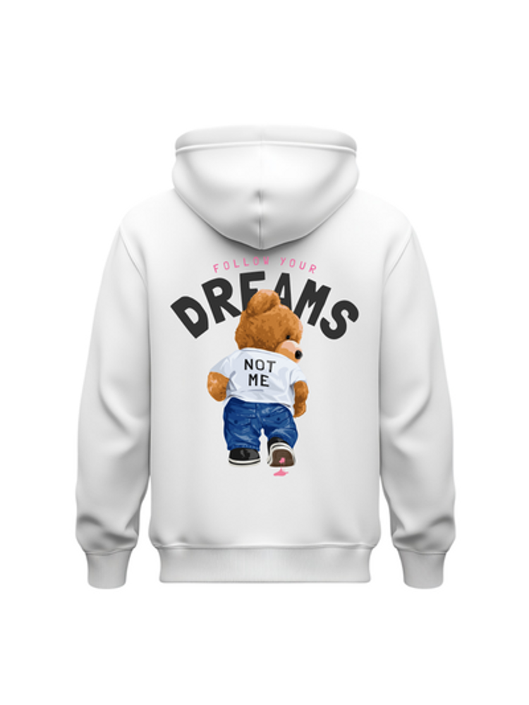 Hoodie "Follow Your Dreams" blanc - Balec Unlimited
