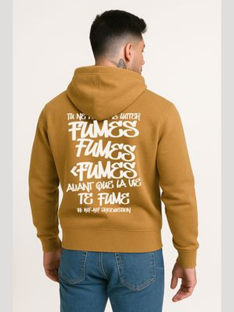 Hoodie "ShitSquad" camel / imprimé blanc - Balec Unlimited