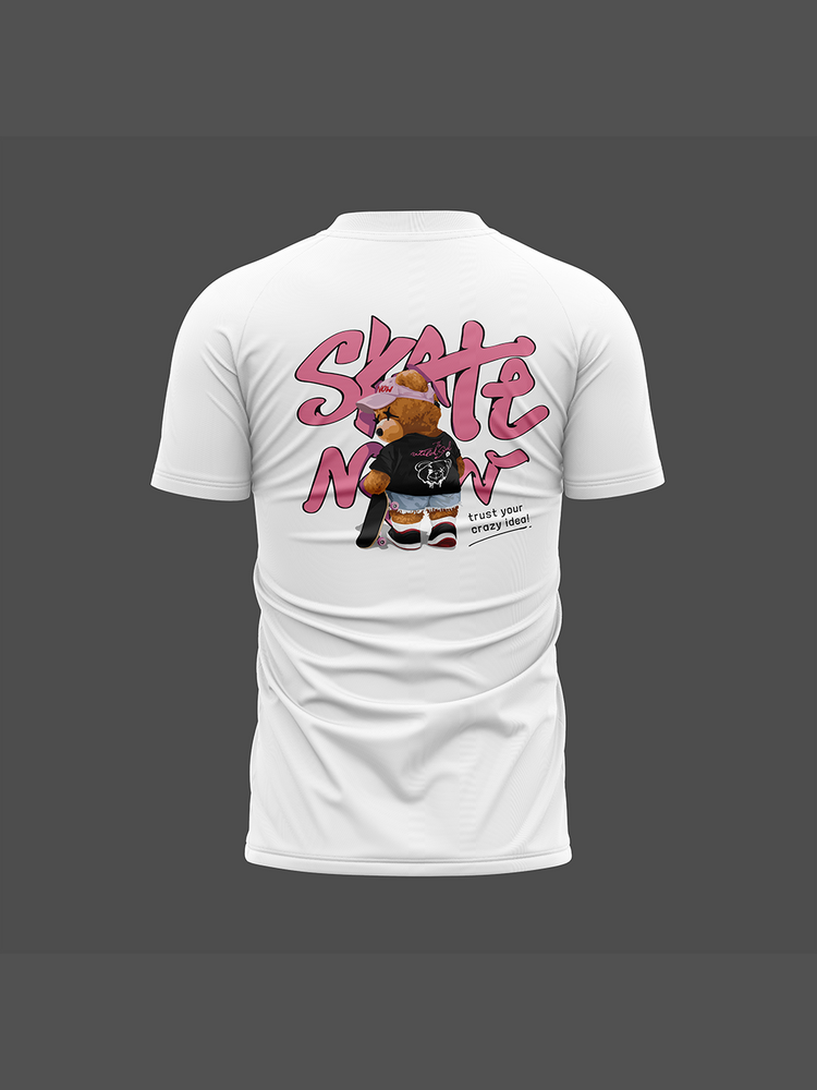 T-shirt "Skate Now" blanc - Balec Unlimited