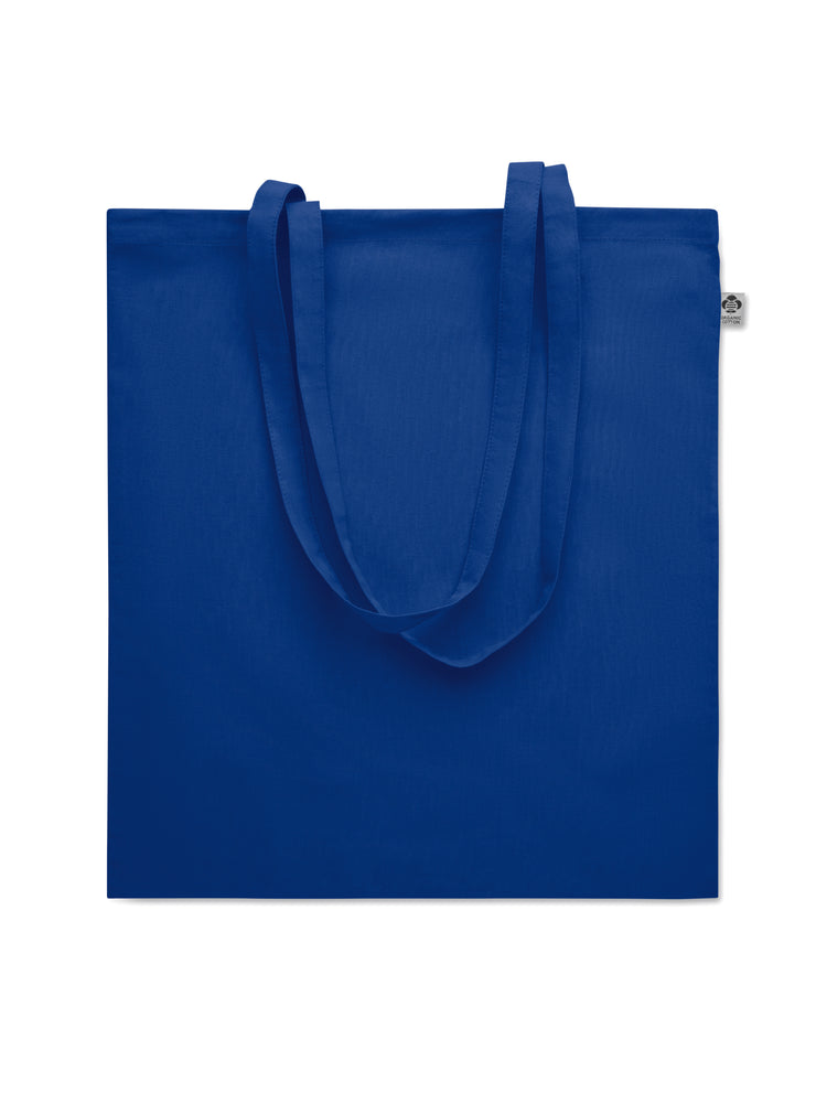 Tote bag coton bio Bleu royal