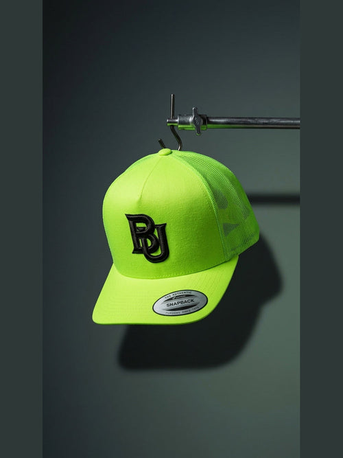 Casquette BU La Fluo jaune fluo suspendue