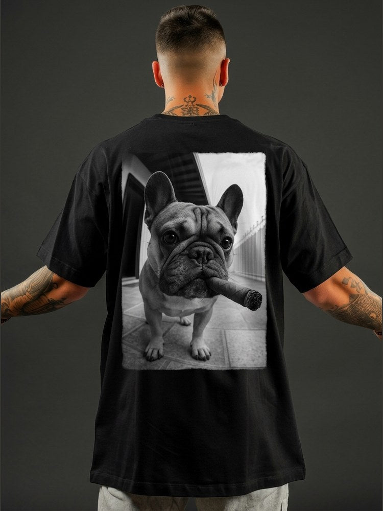 T-shirt oversize "Boss Frenchie" – dos
