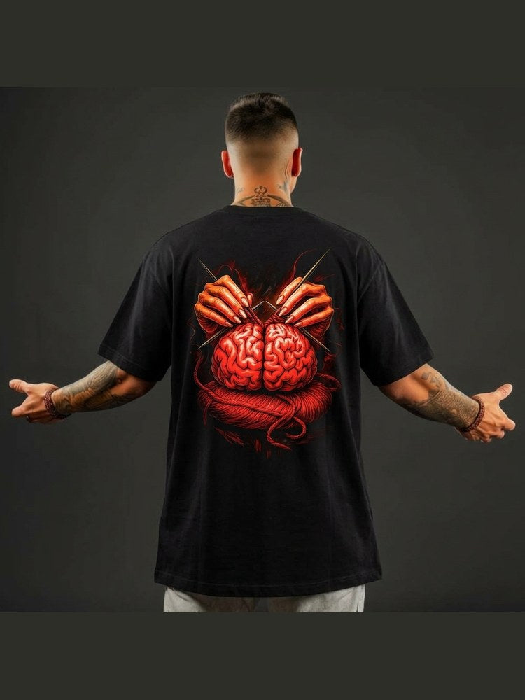 T-shirt oversize "Brain" – dos