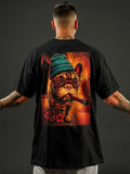T-shirt oversize "Frenchie Cigare" – dos