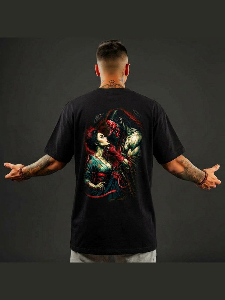 T-shirt oversize "Geisha" – dos