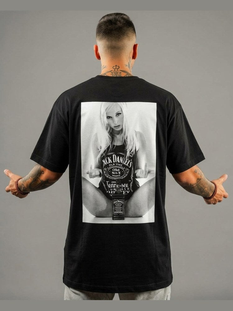 T-shirt oversize "Whiskey Girl" – dos