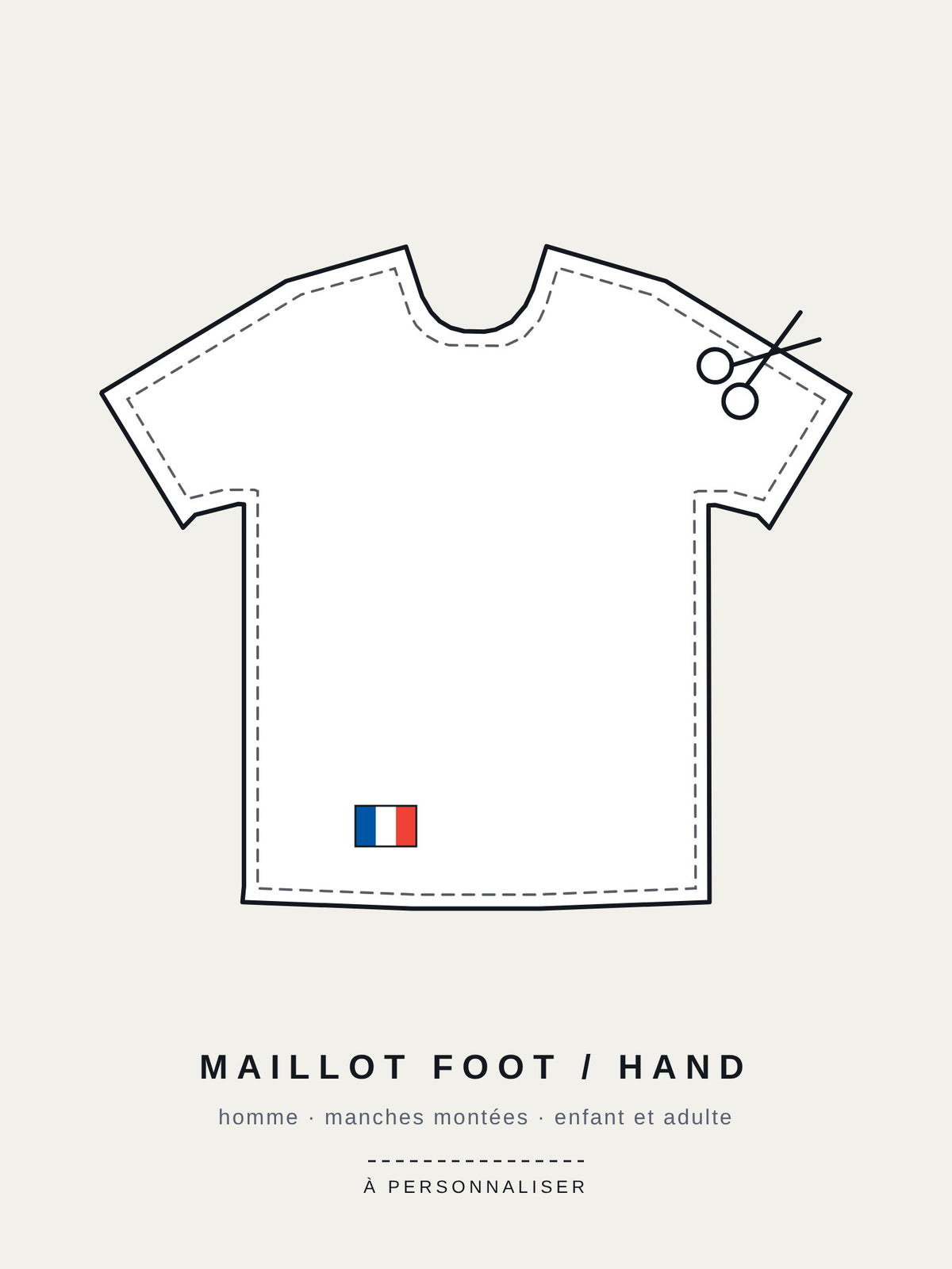 Maillot foot / hand homme manches montées personnalisé B-Sports