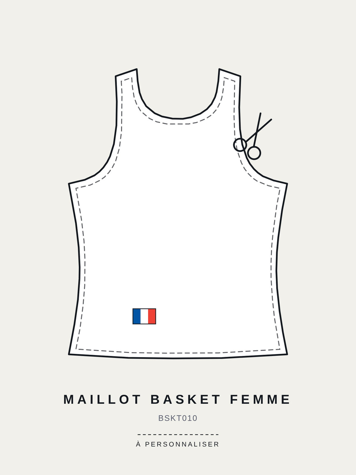 Maillot basket femme personnalisé BSKT010